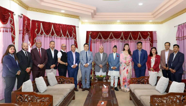 एनआरएनएका अग्रजहरुले समस्याको निकास निकाली विधिपूर्वक प्रक्रियामा लैजानुपर्छः राष्ट्रपति पौडेल