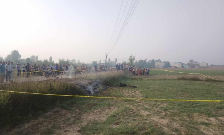 बेलौरीमा जलेको अवस्थामा शव भेटियो