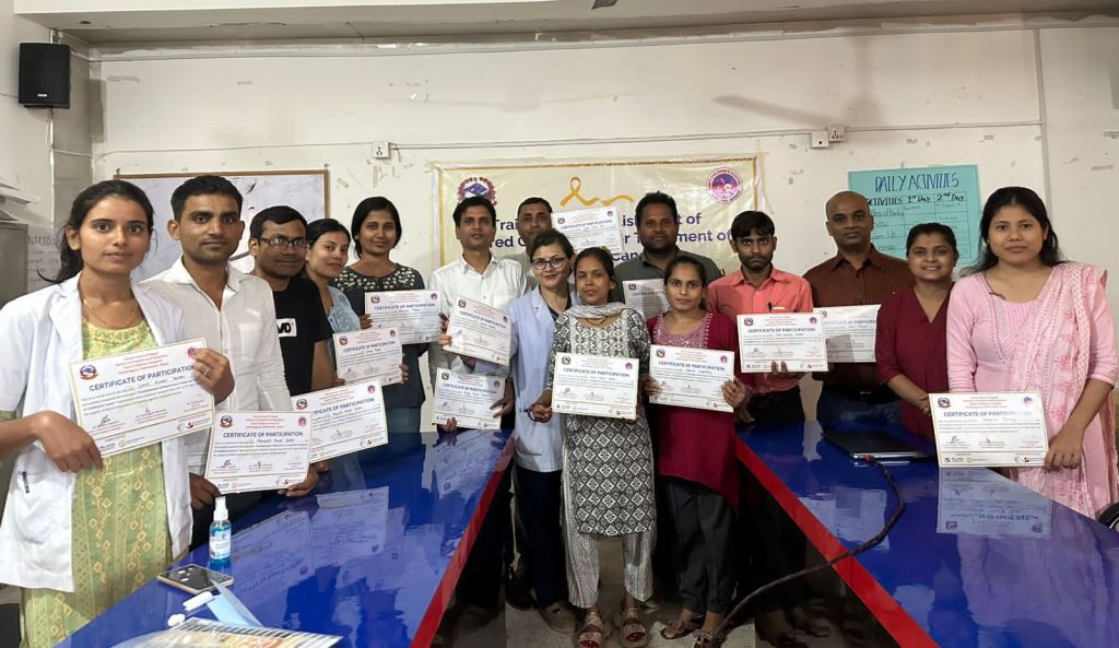 मधेस स्वास्थ्य विज्ञान प्रतिष्ठानमा दुई दिने सेयर्ड केयर सेन्टर तालिम सम्पन्न