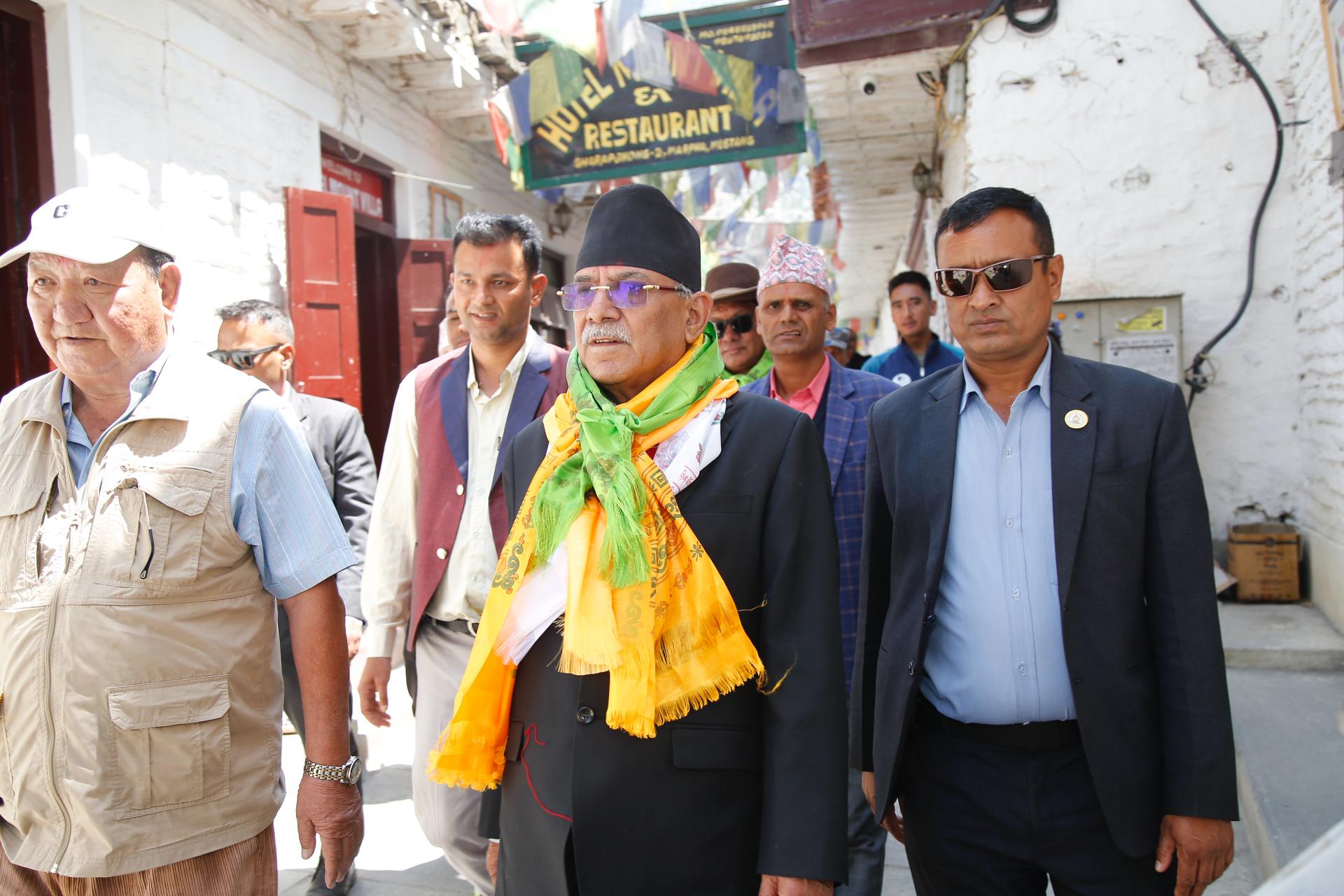 कोरला नाकामा पूर्वाधार निर्माण गर्ने नेपाल-चीन सहमति कार्यान्वन हुँदै जानेछ: अध्यक्ष दाहाल
