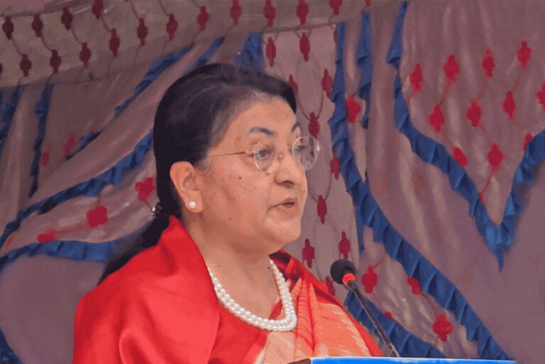 पूर्वराष्ट्रपति भण्डारीद्वारा भारतमा भएको हवाई दुर्घटनाप्रति दुःख व्यक्त