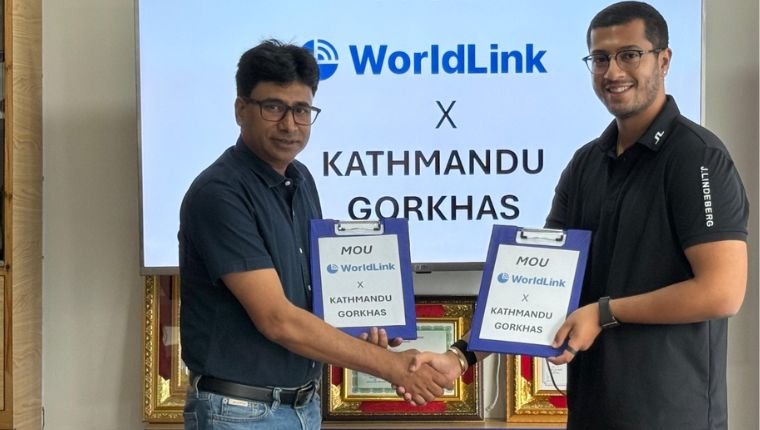 नेपाल प्रिमियर लिगको दोस्रो सिजनमा काठमाडौँ गोर्खाजलाई प्रायोजन गर्दै वर्ल्डलिङ्क