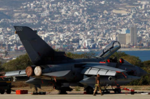 British air base in Akrotiri , in background Limassol City
